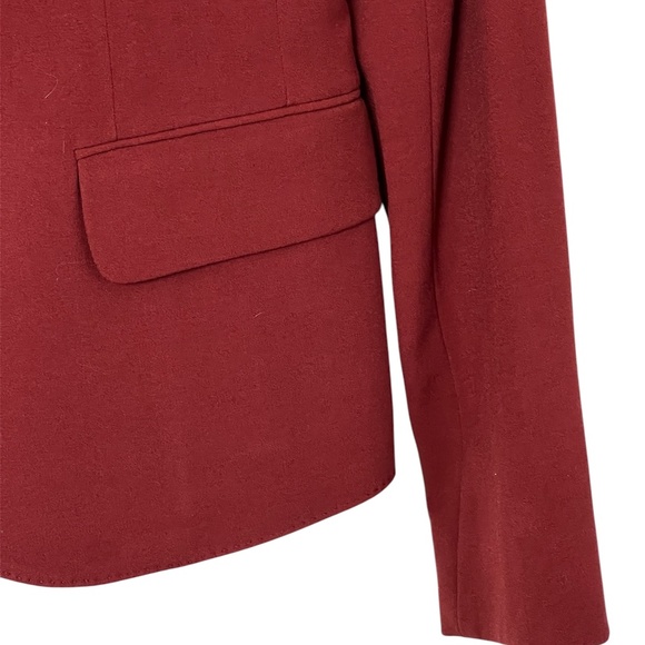 Anne Klein Burgundy/Cooper Single Breasted Blazer Size 4 - Picture 6 of 13